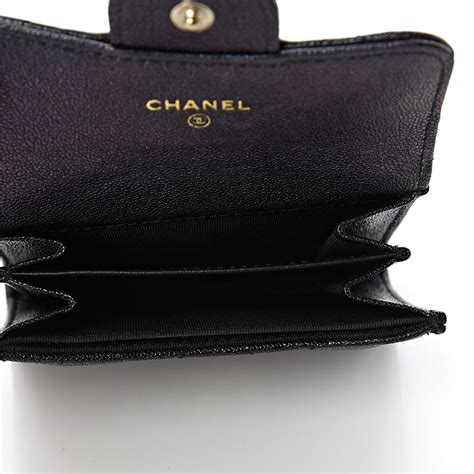 chanel caviar credit card holder|CHANEL Caviar Quilted Flap Card Holder Wallet Black.